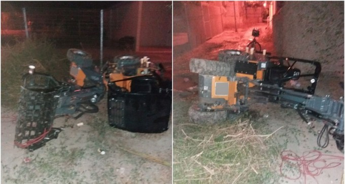 צפו בתיעוד: בן 50 נפצע קשה בהתהפכות טרקטורון בשכונה ד'