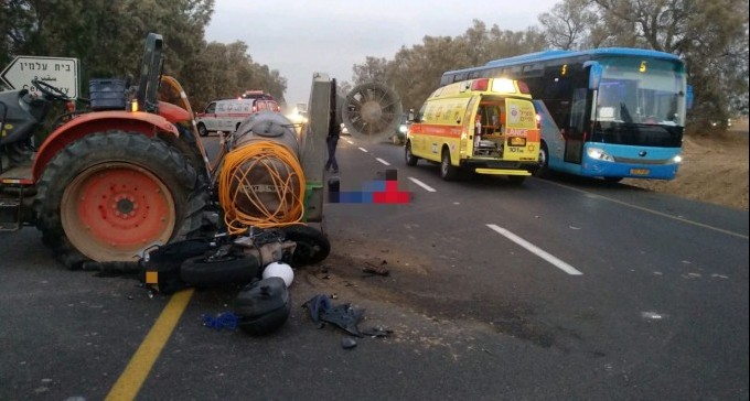 בית הגדי: אופנוען נהרג בכניסה לבית העלמין