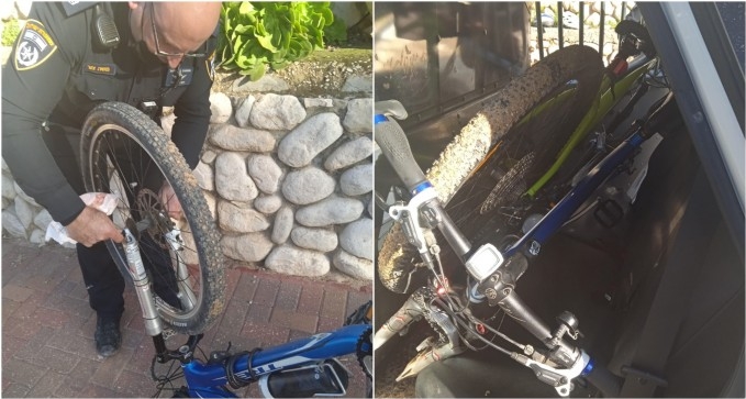 2 ילדים בטיול אופניים נתקעו ליד אבו כף - והשוטרים חילצו אותם