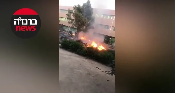 צפו: דליקה ליד מקיף אמי''ת בב''ש