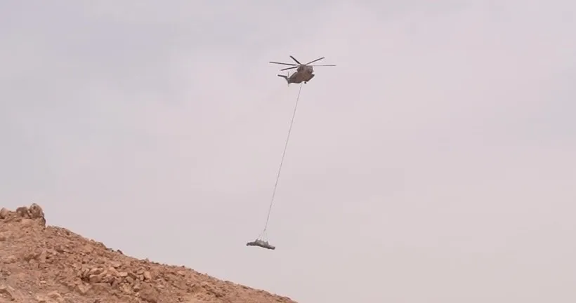 הטיל האיראני שנפל ליד ערד פונה על ידי כוחות צה''ל (תיעוד)