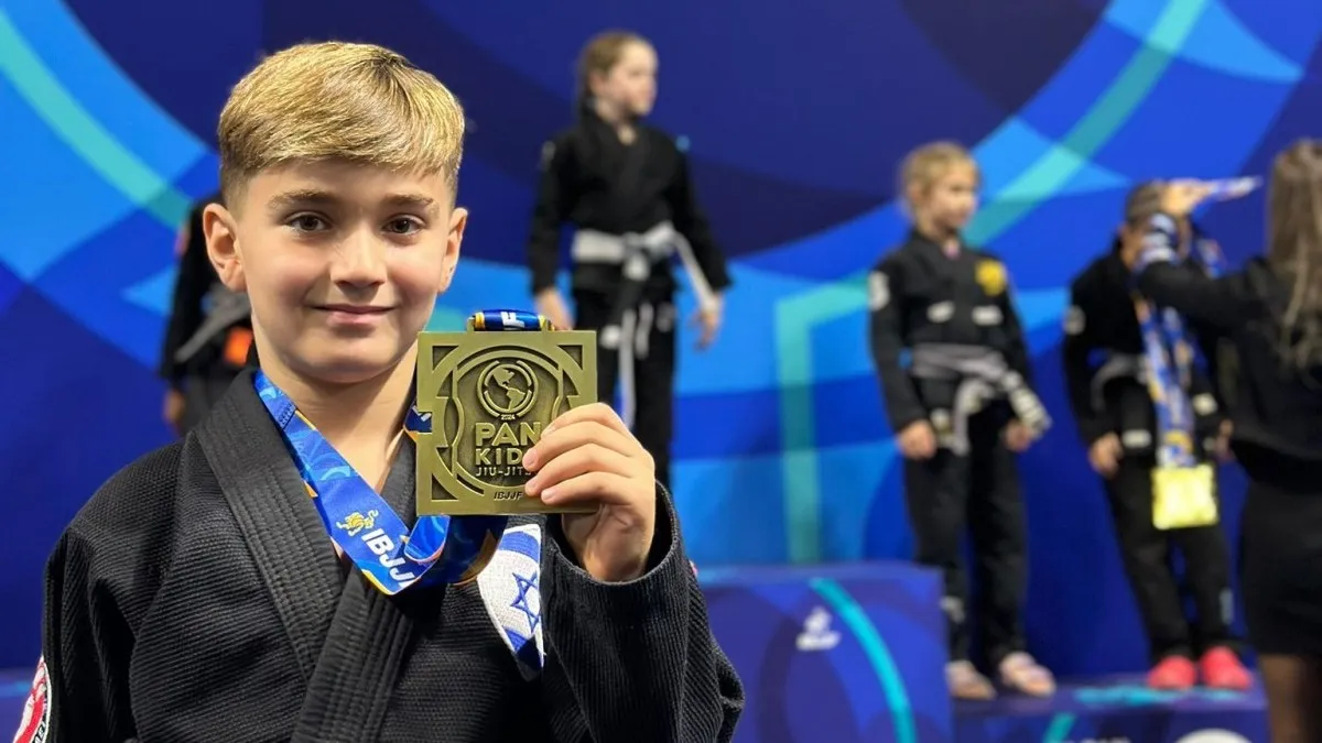 גאווה ענקית לבאר שבע: פריאל וקנין, בן ה-8, זכה במקום השלישי באליפות הבינלאומית לג'יו גיטסו (תיעוד)
