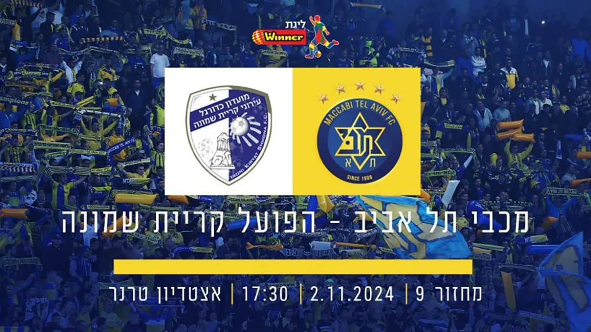 משחק לוהט בטרנר: מכבי תל אביב תתארח מול קריית שמונה - ללא שאטלים וללא מכירת כרטיסים ליציע אחד