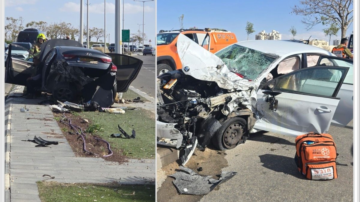 שני פצועים בתאונה באחד הכבישים המסוכנים של באר שבע