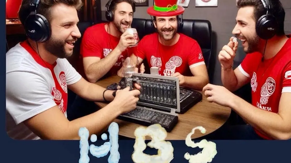 כפיר זפרני ואופיר כהן מקליטים את פודקאסט "השתגעתי בגללה" בפרק סיכום העונה של הפועל באר שבע.