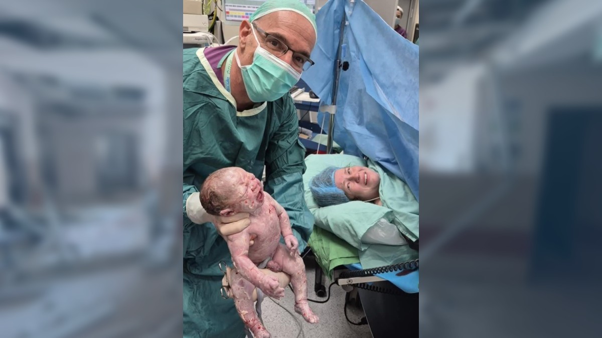 בזמן שטיל פגע בסורוקה, הרופא יילד תינוקת בחיוך