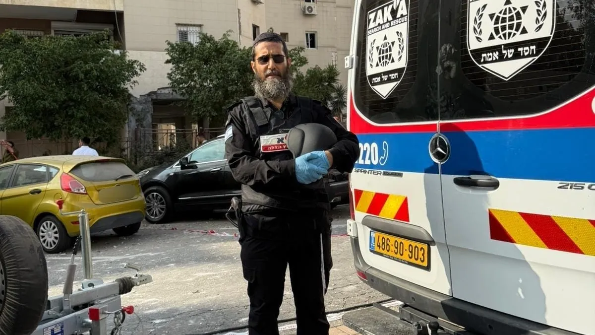 רב מחוז דרום של שב''ס סייע בזירת נפילת טיל בבאר שבע: ‘’זירה קשה – אבל זו שליחות של חיים וכבוד למת''