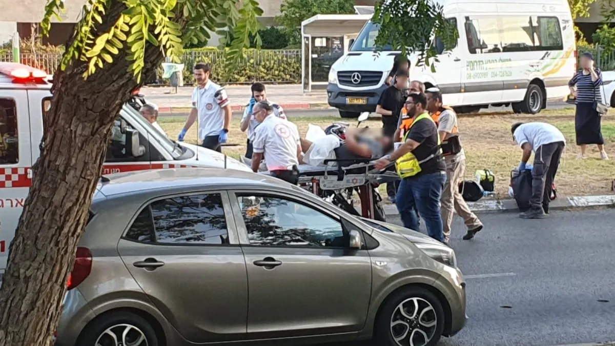 שוב תאונה בכביש הדמים של באר שבע: ''רוכב אופנוע נפצע בינוני, כמות התאונות כאן מטורפת''