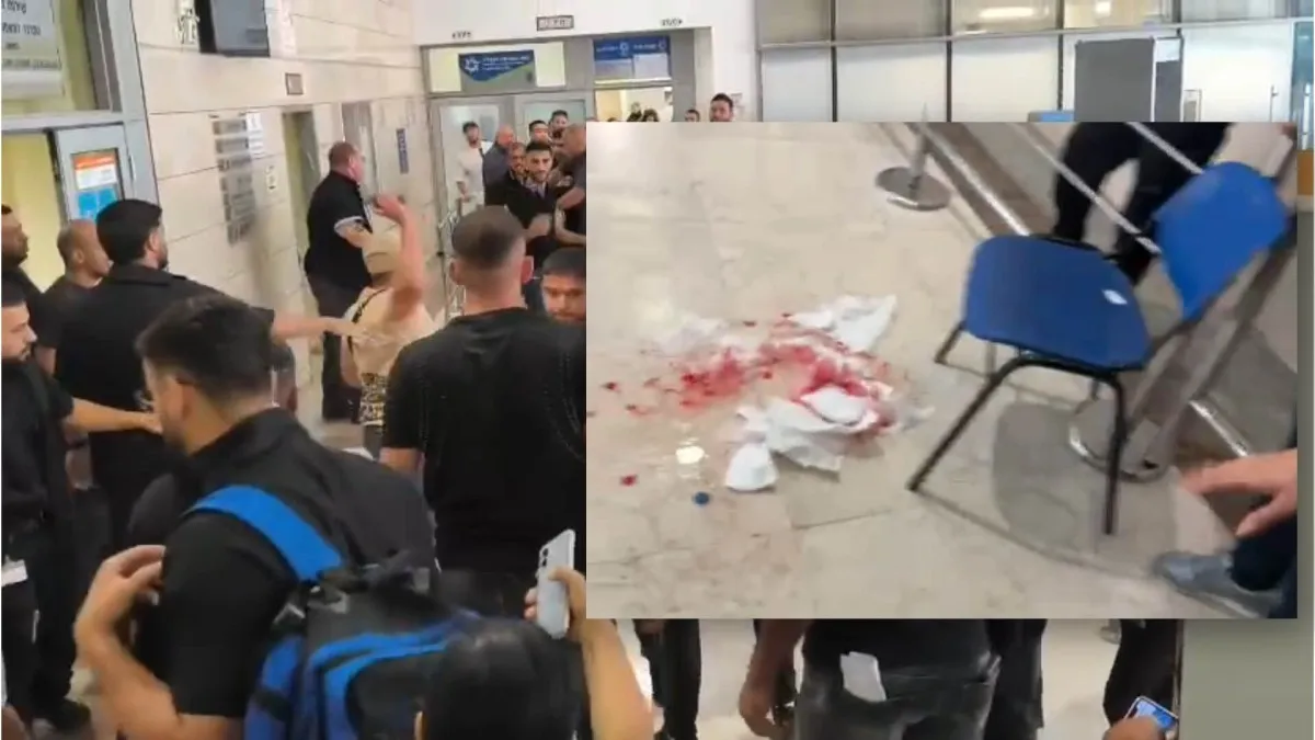 קטטה בשירות התעסוקה בבאר שבע: מאבטח הותקף, פונה לסורוקה (תיעוד)