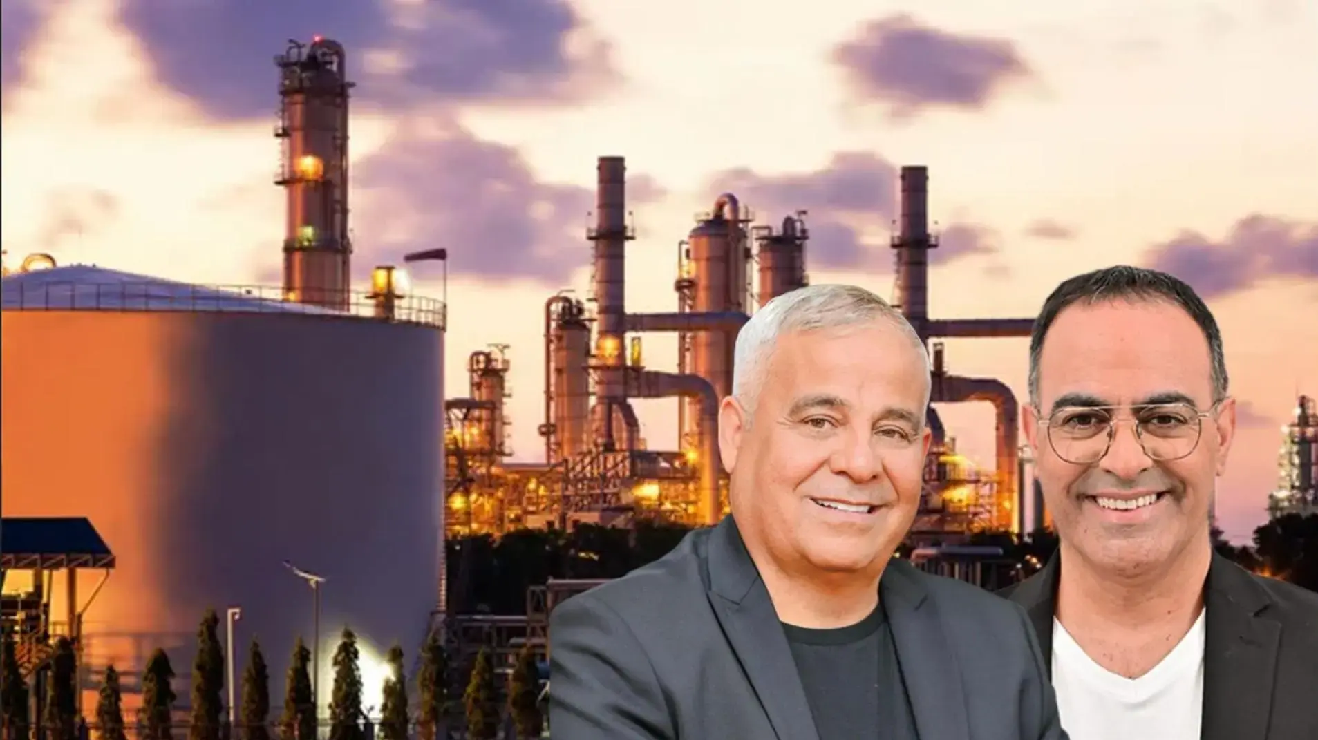 צילום של אזור התעשייה מישור רותם סמוך לדימונה, על רקע מתקנים תעשייתיים ונוף מדברי