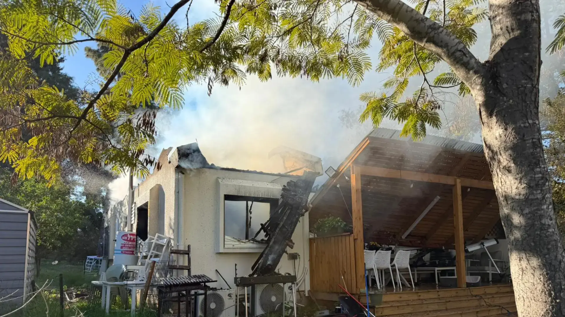 נזק למחסן בדרום, ללא ציון מיקום