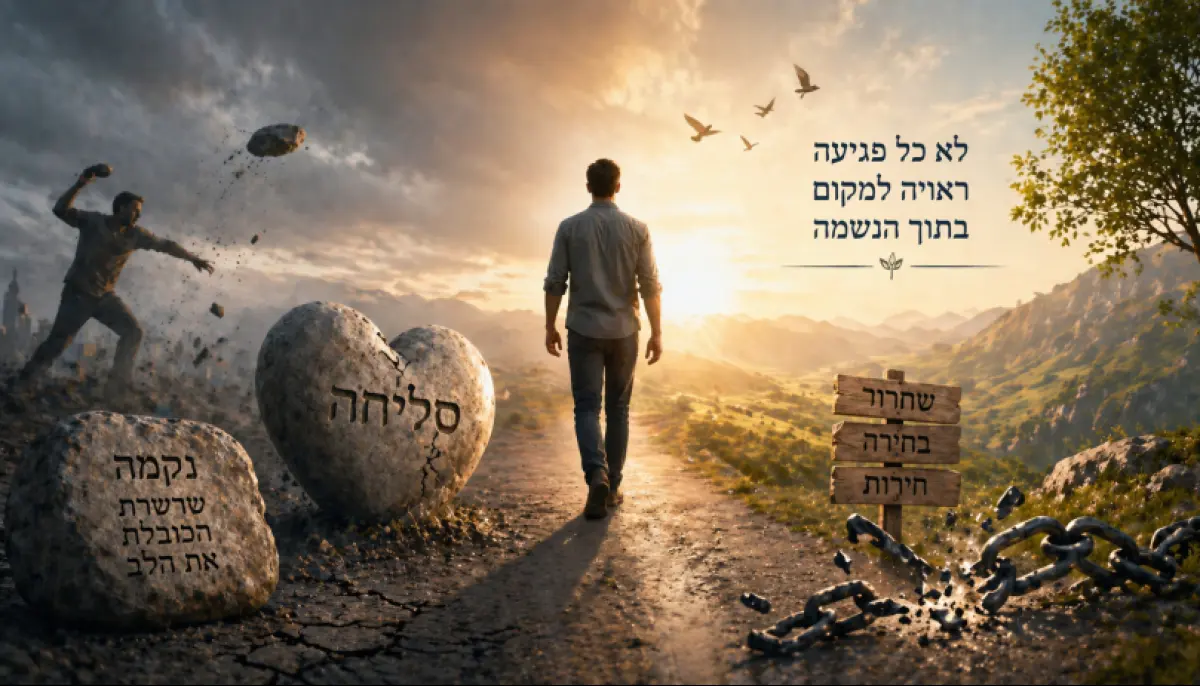 האדם החלש רוצה להחזיר. האדם החזק מסוגל לסלוח