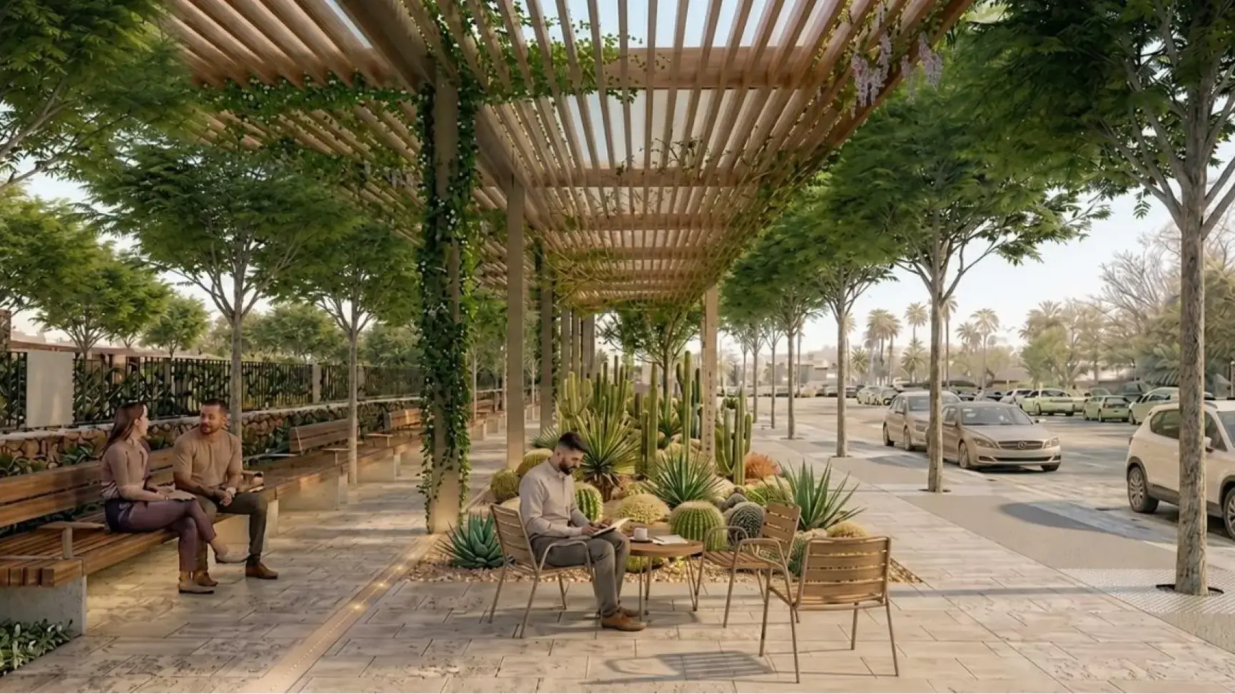 הרחוב הראשי בירוחם במסגרת תוכנית שדרוג וחידוש רחבת היקף