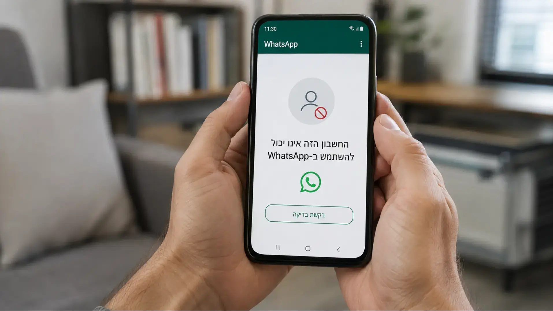 אפליקציית וואטסאפ בטלפון נייד בעקבות דיווחים על חסימת משתמשים בישראל