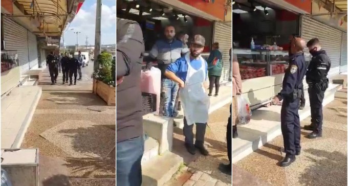 צפו: שוטרים סוגרים את השוק העירוני בב''ש
