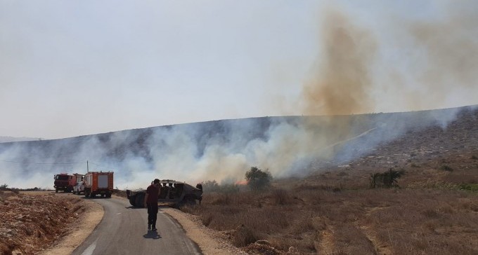 דליקה ביישוב בית חגי, תושבים מפונים