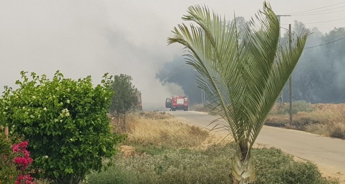 צפו: שריפה גדולה במושב גילת, תושבים מפונים מהבתים