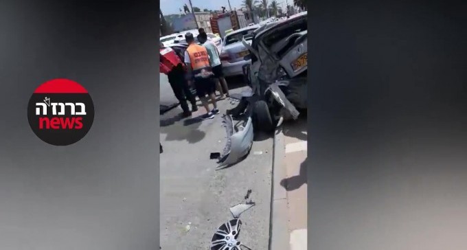 צפו: תאונת שרשרת סמוך למרכז אורן