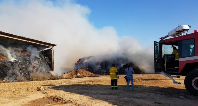 שריפה גדולה במושב גילת, מאמצי כיבוי באמצעות מטוסים וצוותים רבים