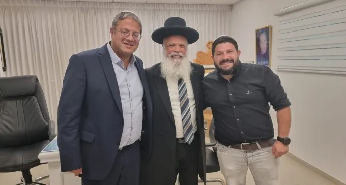 בלעדי: איתמר בן גביר ואלמוג כהן קיבלו את ברכת הרב יגאל שריקי