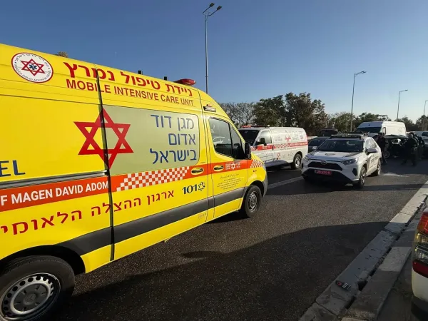 זירת תאונת הדרכים בין מיניבוס לרכב בכביש 264 סמוך לקיבוץ שובל