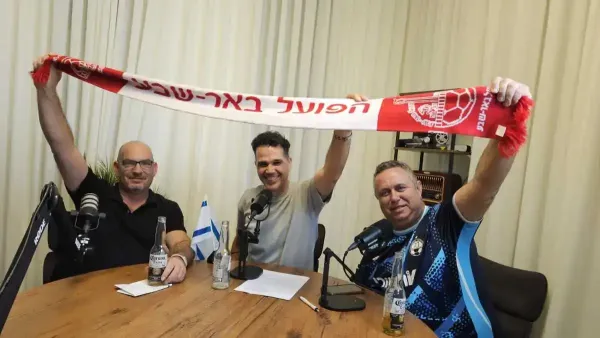 כפיר זפרני, אופיר כהן וארז דוד באולפן Spotcast של חדשות באר שבע והנגב מדברים על הפועל באר שבע