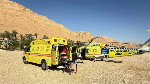 אישה במצב אנוש לאחר שטבעה סמוך למלונות ים המלח