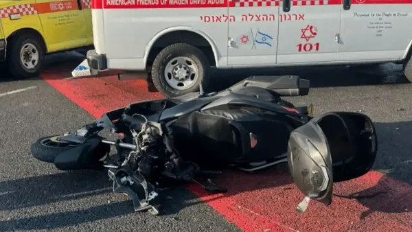 פצוע בתאונת אופנוע בבאר שבע
