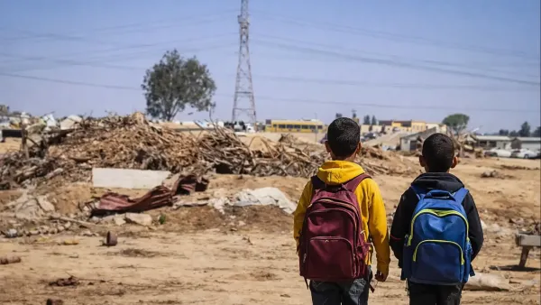 מבנה חינוך בכפר בדואי בנגב ללא תלמידים, על רקע השבתת שירותים חיוניים למוסדות הלימוד