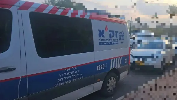 כוחות זק"א ומד"א בזירת אירוע בבאר שבע