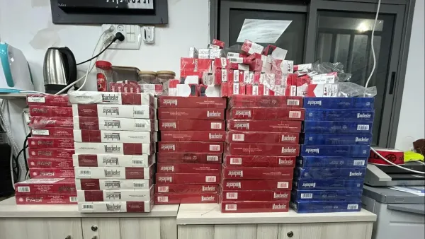 סחורות שנתפסו בפעילות משטרתית בערערה בנגב במסגרת סיכול הברחה