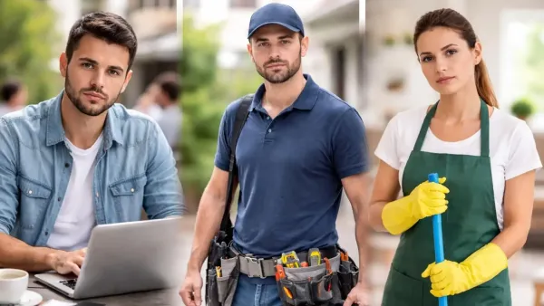 פרילנסר עובד מהבית בבאר שבע עם מחשב נייד וחשבונות על השולחן