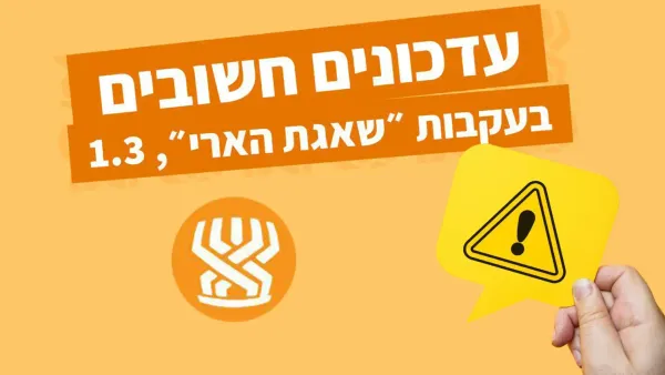 סניף ביטוח לאומי בשעות חירום עם עדכון על שינויי שירות בעקבות המצב הביטחוני