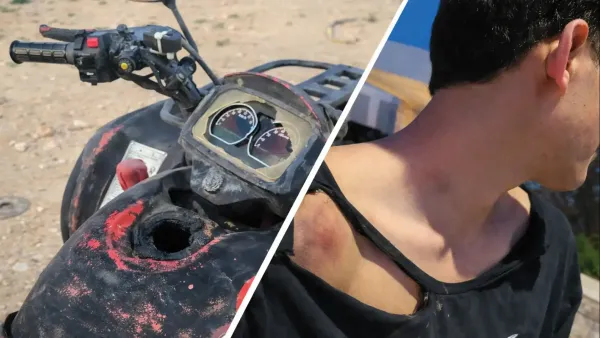 הנער שנפגע, טרקטורון הרוס