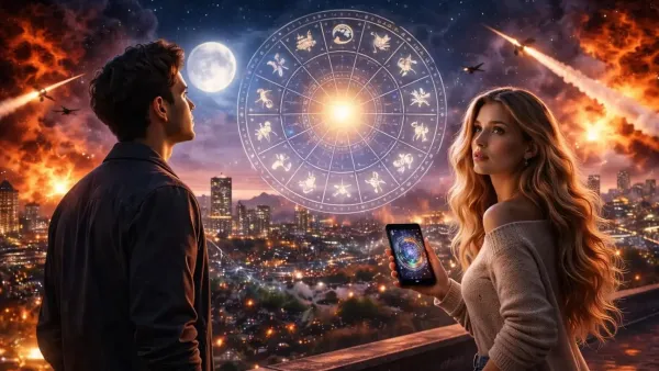 גלגל המזלות באור דרמטי המסמל שבוע של שינוי והכרעות לפני פסח