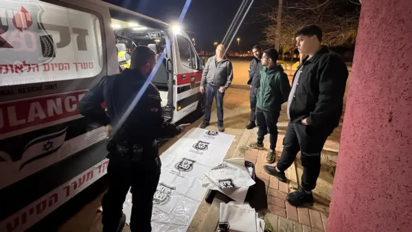 מתנדבי זק"א פועלים בזירת נפילה בדרום הארץ