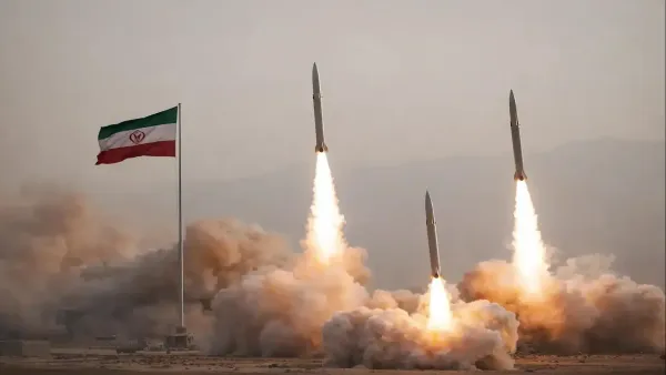 צילום המחשה של ירי טילים מאיראן