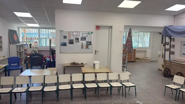 עבודות שיקום במוסדות חינוך בבאר שבע לאחר פגיעות במהלך מבצע שאגת הארי