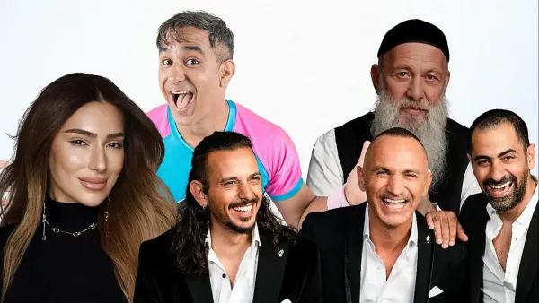 במת הופעות באמפי פארק נחל באר שבע לקראת חגיגות יום העצמאות עם קהל גדול ותאורה חגיגית