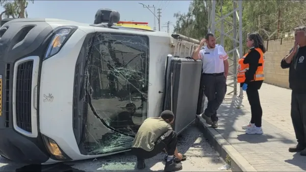 שני פצועים בתאונה באזור התעשייה בבאר שבע