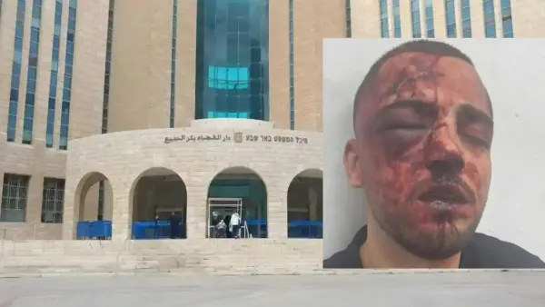 עו"ד סלאח נעמה במהלך האירוע שהוביל למחאת לשכת עורכי הדין בישראל.