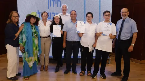 זוכי חידון 'באר שבע שלי' בטקס החגיגי שנערך בקונסרבטוריון העירוני בבאר שבע.