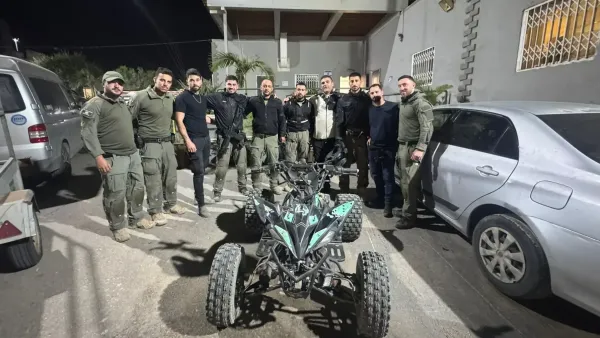 טרקטורון שאותר בפעילות משטרתית בכפר תראבין לאחר שנגנב ממושב מבועים בנגב.