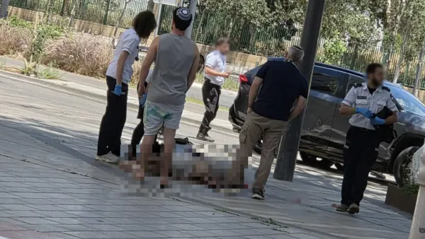 עדות מזעזעת מבאר שבע: אדם נפל אל מותו בשדרות רגר - ופגע באישה שעמדה למטה