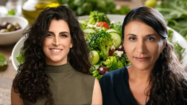 ירקות ירוקים, אגוזי מלך ותה ירוק על שולחן, כחלק מתזונה ים תיכונית ירוקה שנבדקה במחקר של אוניברסיטת בן-גוריון