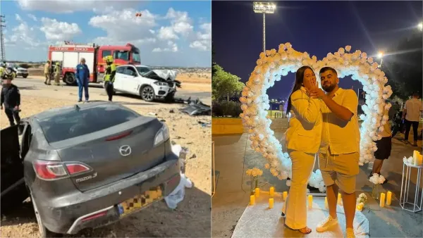 שחף דנינו ואליאב אבקסיס ז'ל, בני הזוג שנהרגו בתאונה הקטלנית בנגב.