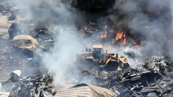 אחרי שעות ארוכות: הושגה שליטה בשריפת הענק בשדרות