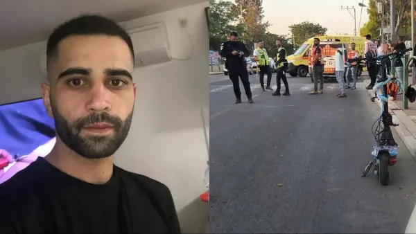  זירת תאונת הקורקינט החשמלי ברחוב אליהו גולומב באופקים