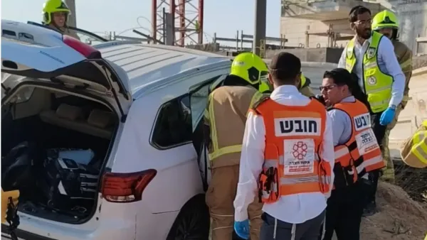 זירת תאונת הדרכים ברחוב אריאל שרון בנתיבות