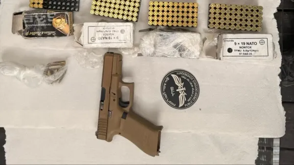 אקדח, רובה M-16, מחסניות ותחמושת שנתפסו בפעילות משטרתית ברהט